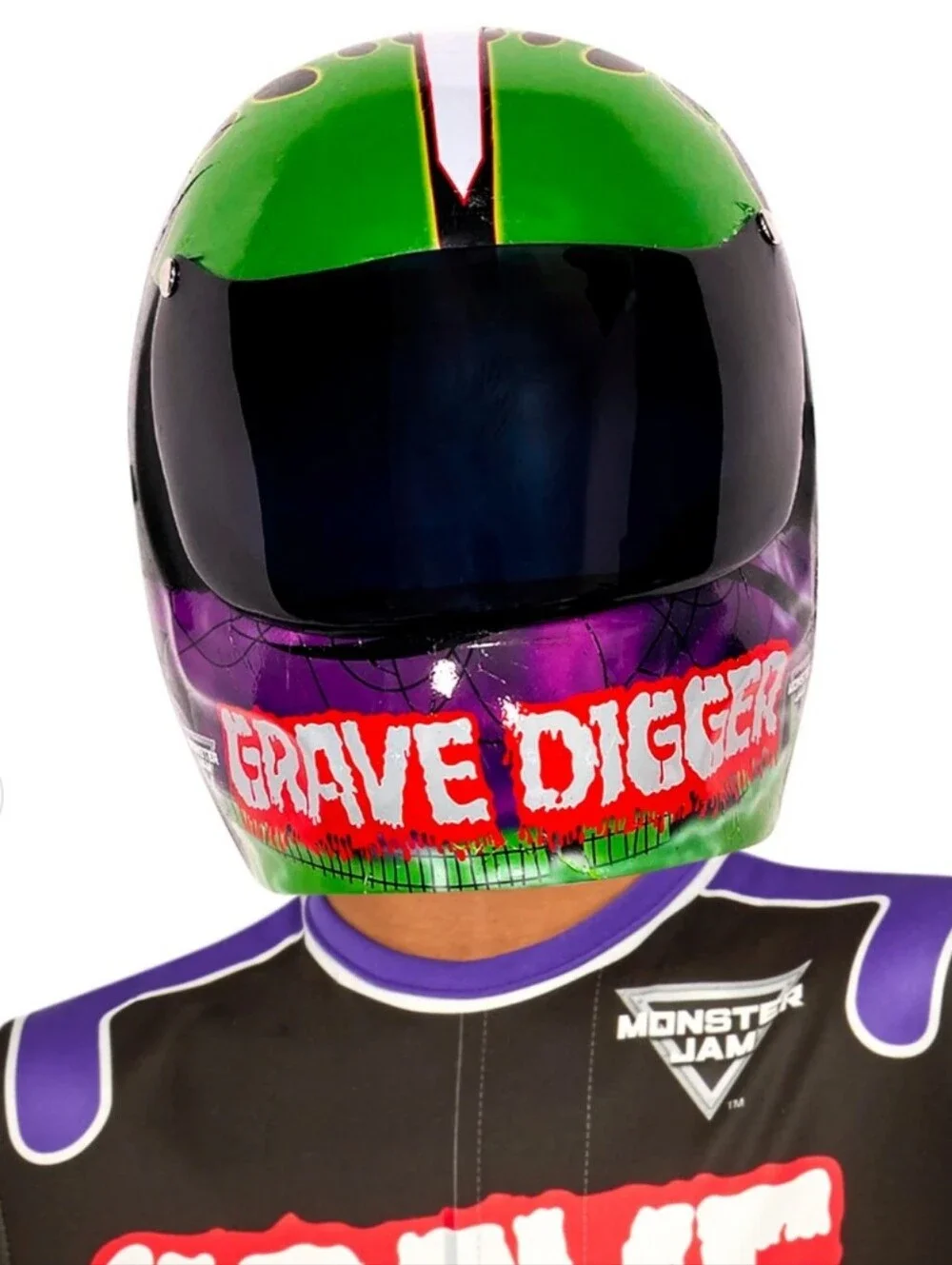 Grave Digger Kids Racing Costume - Black & Green